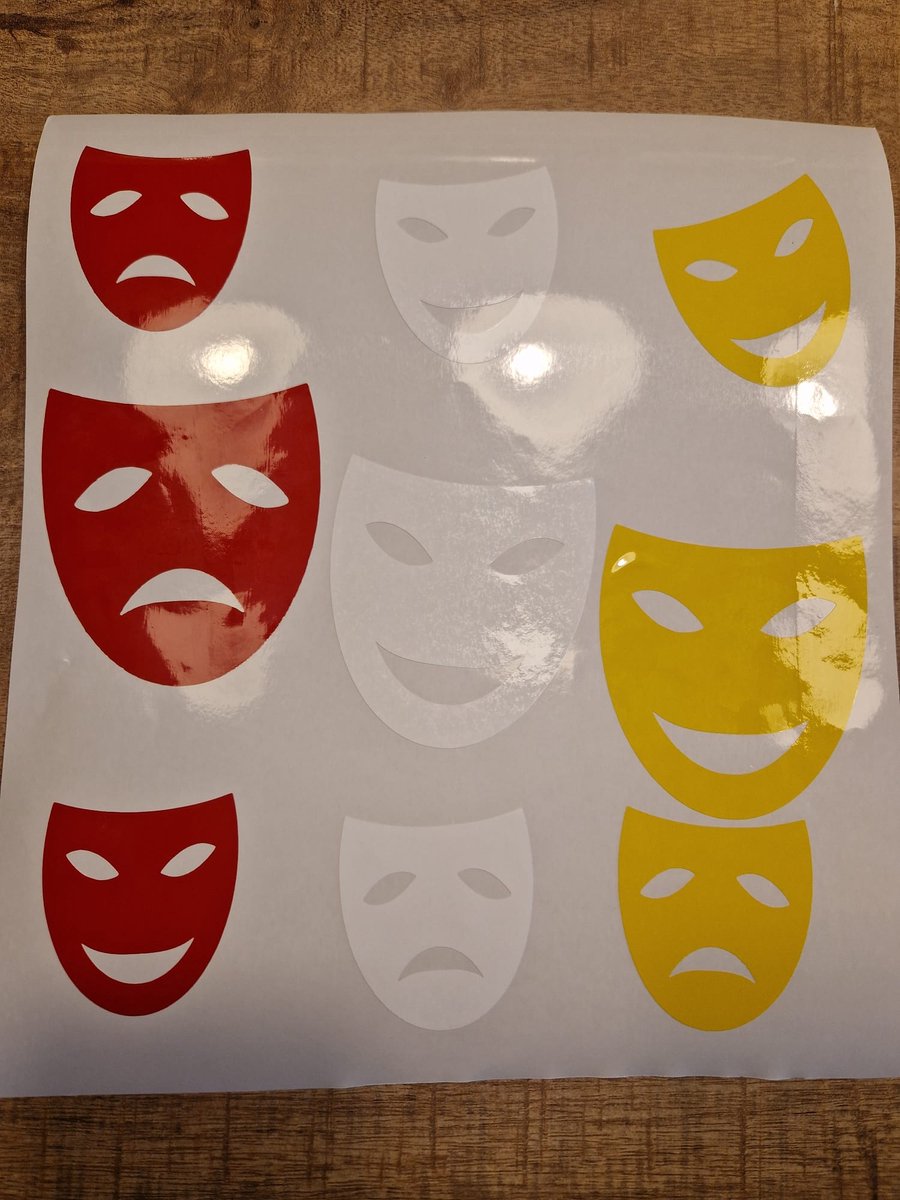Herbruikbare statische raamsticker MASKER