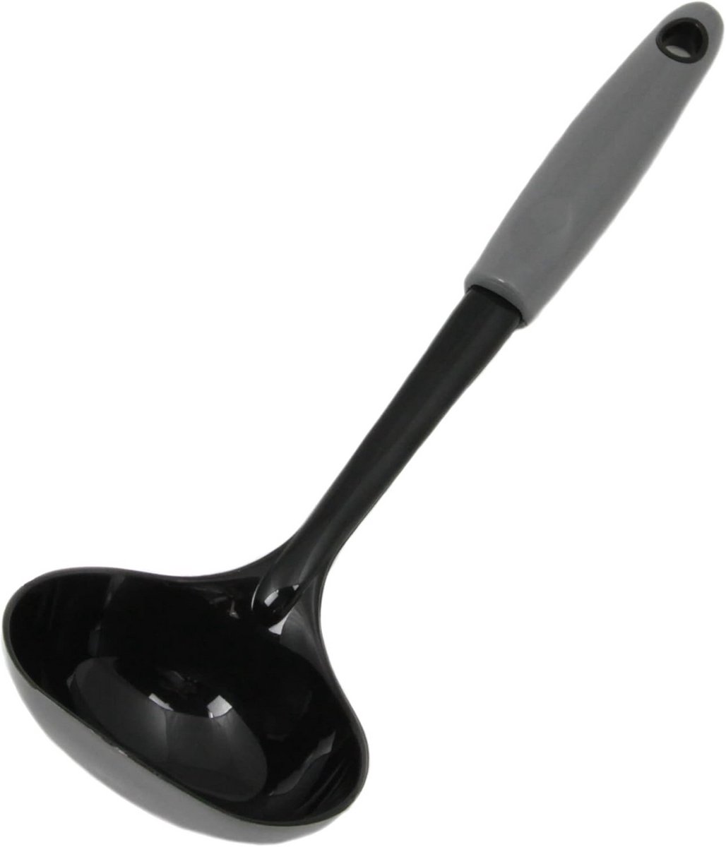 Hittebestendige Nylon Kooklepel met Platte Bodem - 30,5 cm