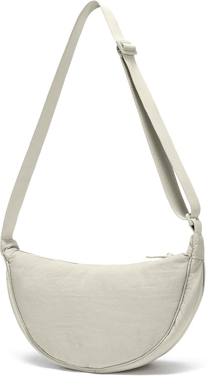 Kleine Halve Maan Crossbody Tas voor Dames en Heren – Stijlvolle Sling Bag met Verstelbare Band