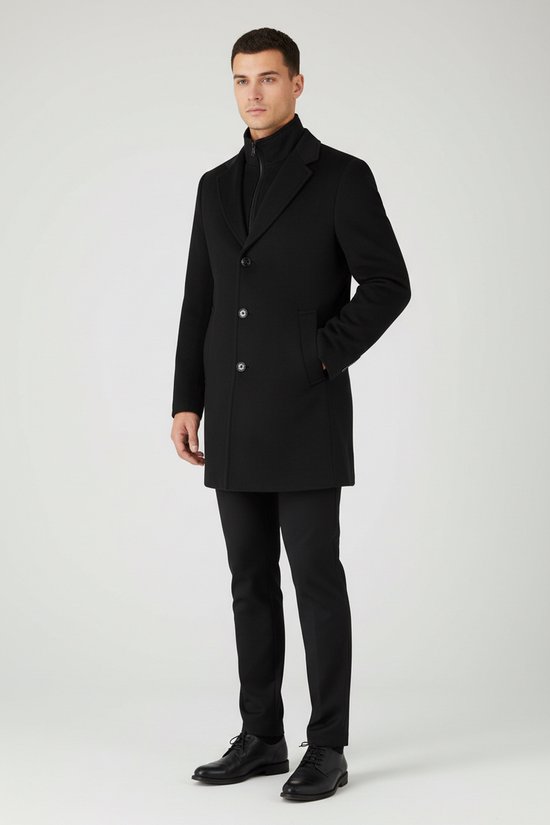 GENTS - Coat windvanger - Polyblend - Zwart - Maat 56/56