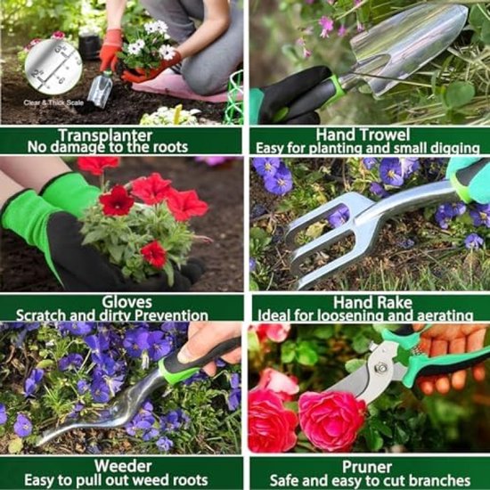 Complete 8-delig tuingereedschap set met opbergtas - lichtgewicht en duurzaam van GARDENA — afbeelding 4