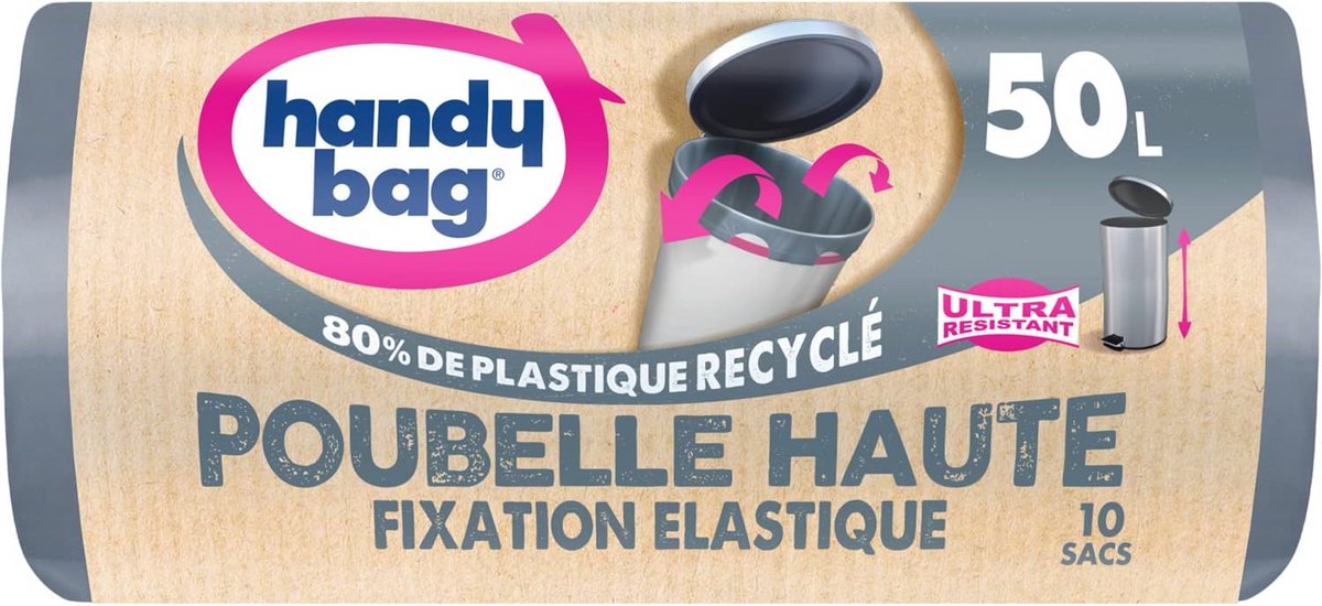 Afvalemmer Hoog 50 Liter - 80% Gerecycled Kunststof