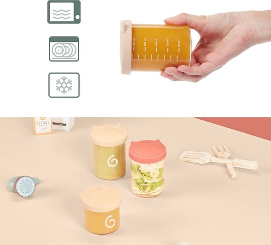 Borosilicate Glass Food Storage Bowls for Babies - 9 Jars 250ml & 120ml — afbeelding 5