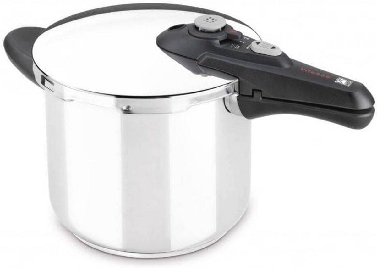Roestvrijstalen Snelkookpan 6L - Inductie - Gezond Koken met Druk
