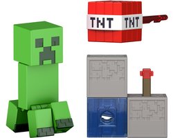 Minecraft Redstone Charged Creeper actiefiguur en accessoireset