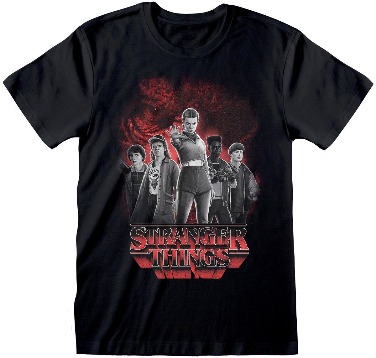 Stranger Things The Whole Crew T-Shirt – Hawkins vs Vecna XL