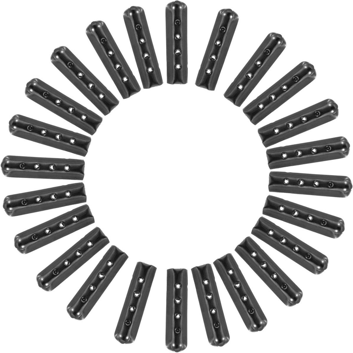 Metalen Veters Aglets 24 Stuks, Metalen Uiteinden Tips Voor Gymschoenen, Zwart, Hoody's, Strandbroeken, Duurzaam, Hergebruikbaar - Accessoire voor Schoenen