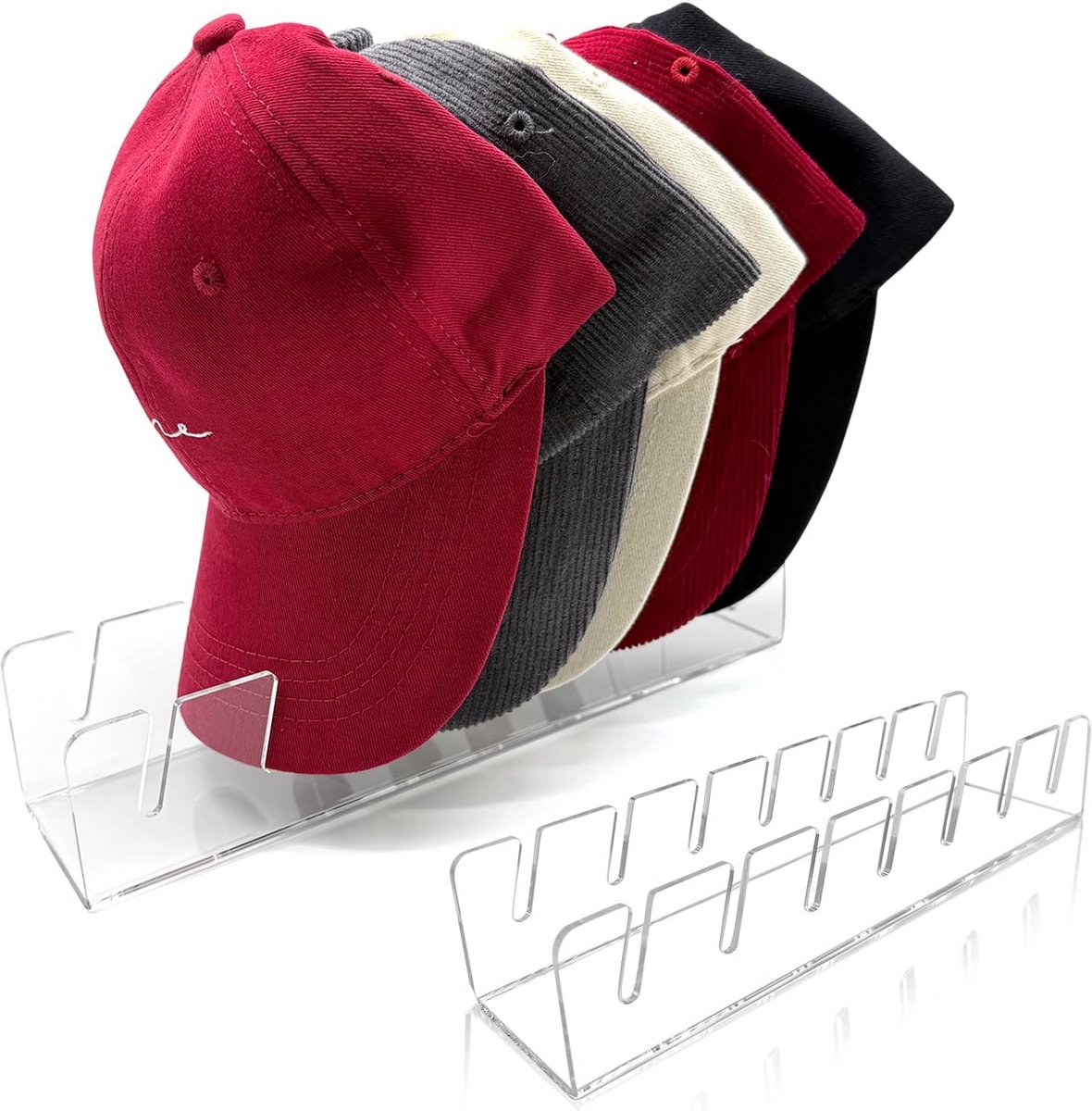 Set van 2 Acryl Houders voor Honkbalpetten - Kast & Dressoir Opslag