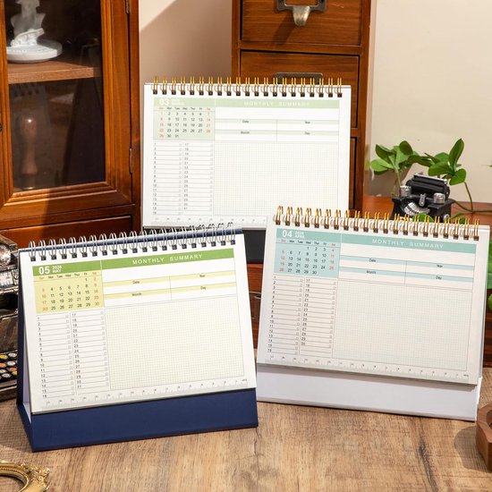 Stand Up Kalenders - Bureaukalender, Staande Bureaukalender Klein | 2025 min Kalender Kleine Memo Kalender Planner, Kleine Desktop Decoratie Memo Pad Stand Up Kalenders voor Thuis School