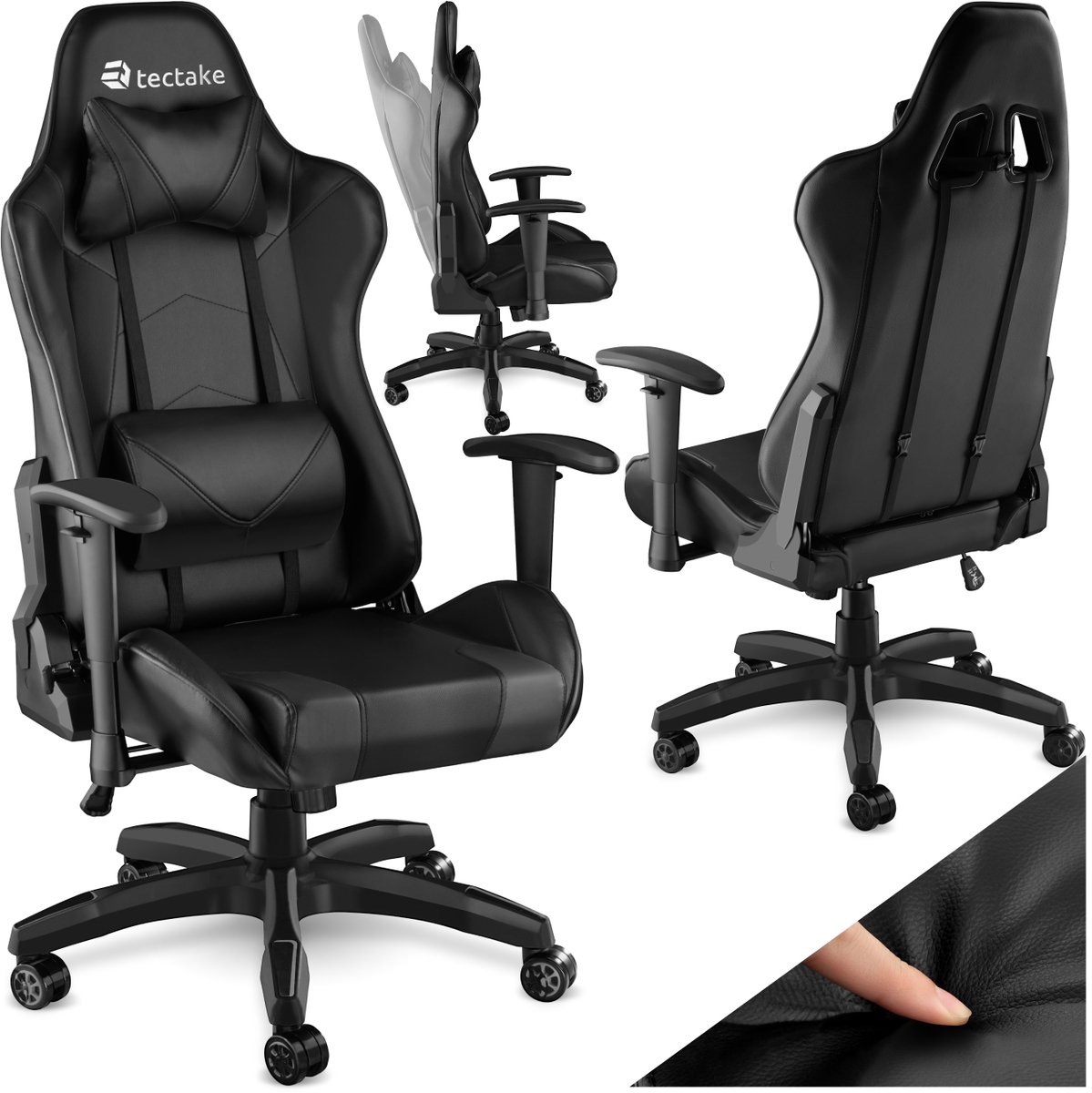 tectake - Bureaustoel Twink zwart - 403209