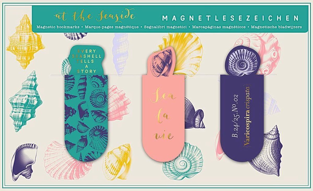 Magnetische boekenlegger - Seaside Set - Set van 3 - 2,1x5,5cm