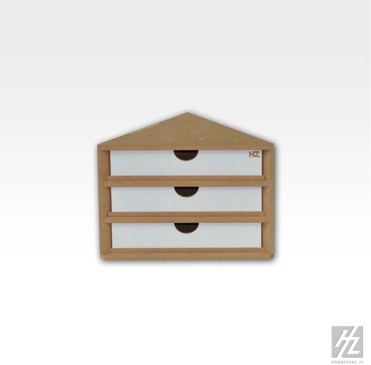 HobbyZone OM11- Ending Corner Drawers Module - Hobbyzone hoek- of eindmodule - HBZ modulair opbergsysteem