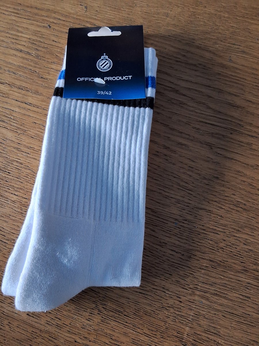 Club Brugge sportsokken 43/46 met NO SWEET NO GLORY wit blauw zwart streep