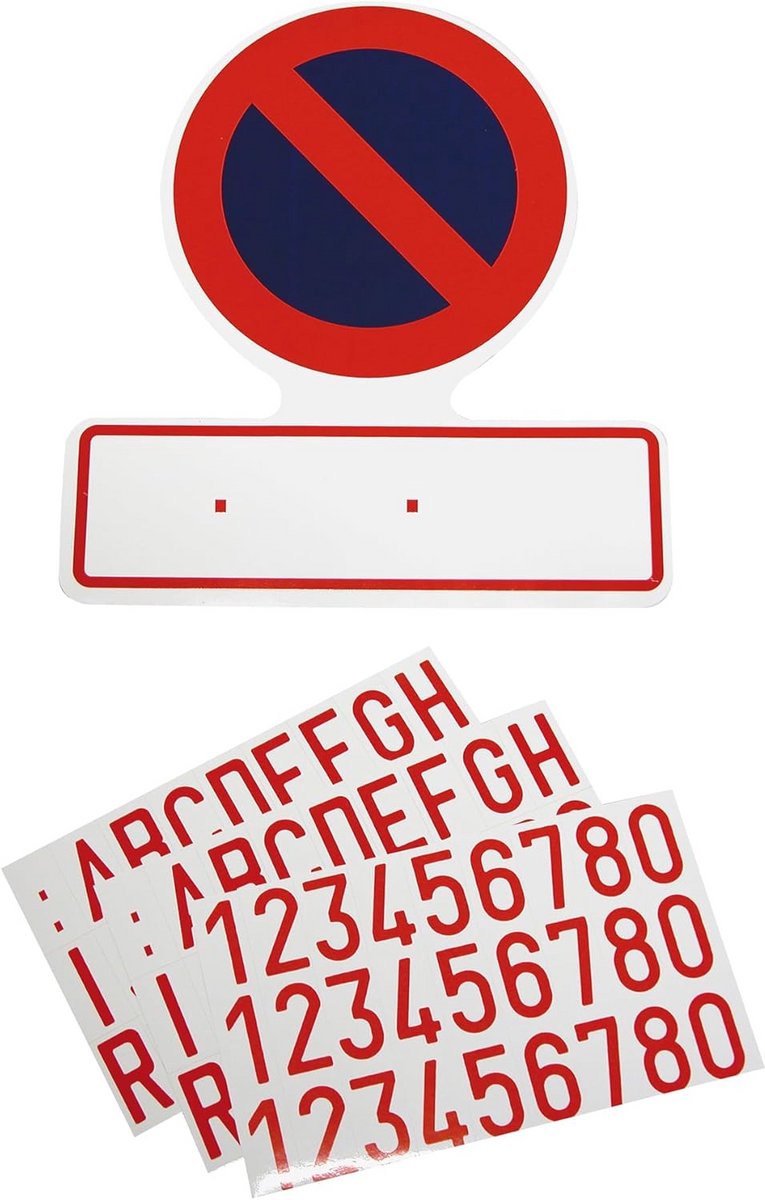 Zelfklevende 'Niet Parkeren' Sticker voor Nummerplaat