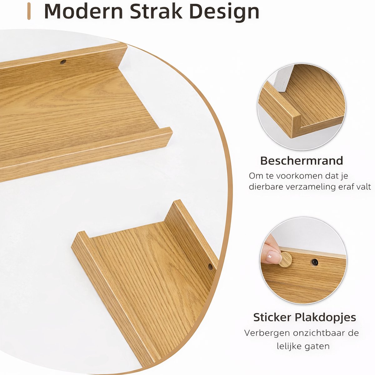 Lange drijvende Foto Planken Set van 2, Houten Fotolijst voor Muur Met Richel, Fotolijsten Display Planken Wandmontage Rustiek voor Woonkamer Slaapkamer Kinderkwekerij, Home Office Decor 35,43 Inch