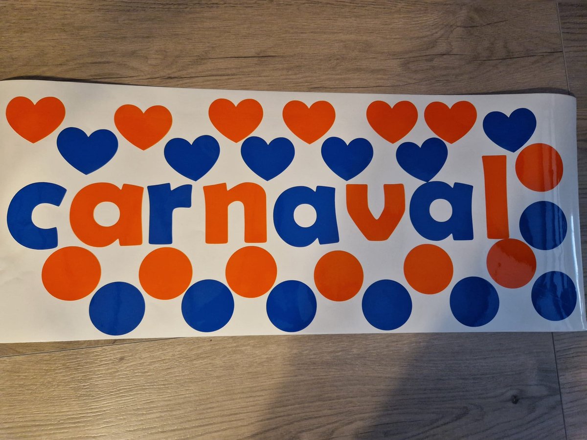 Herbruikbare statische raamsticker CARNAVAL
