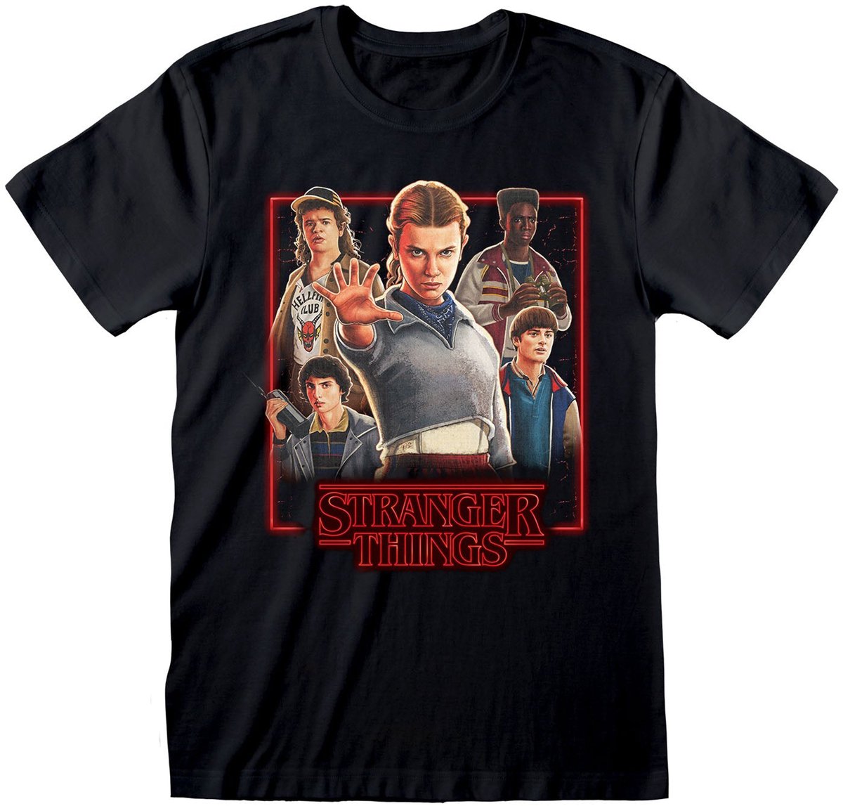 Stranger Things shirt - Characters in Glowing Box M