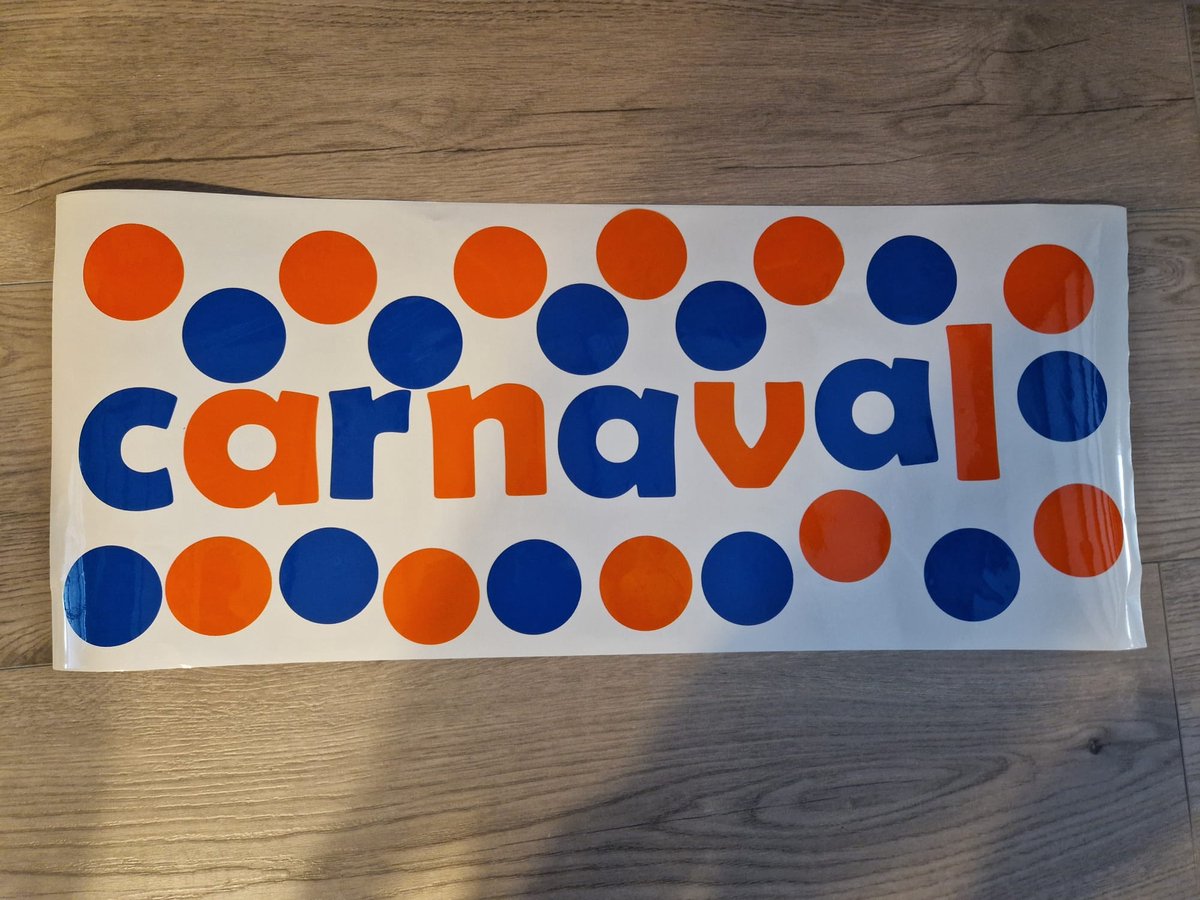 Herbruikbare statische raamsticker CARNAVAL