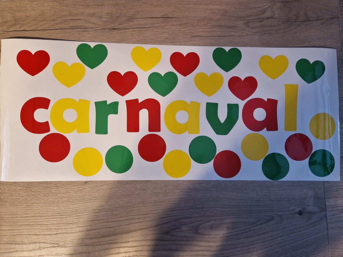 Herbruikbare statische raamsticker CARNAVAL