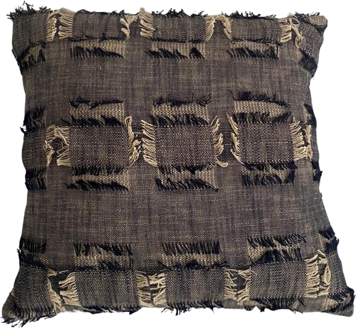 Mica Decorations Geweven Sierkussen 45x45 cm – Blauw