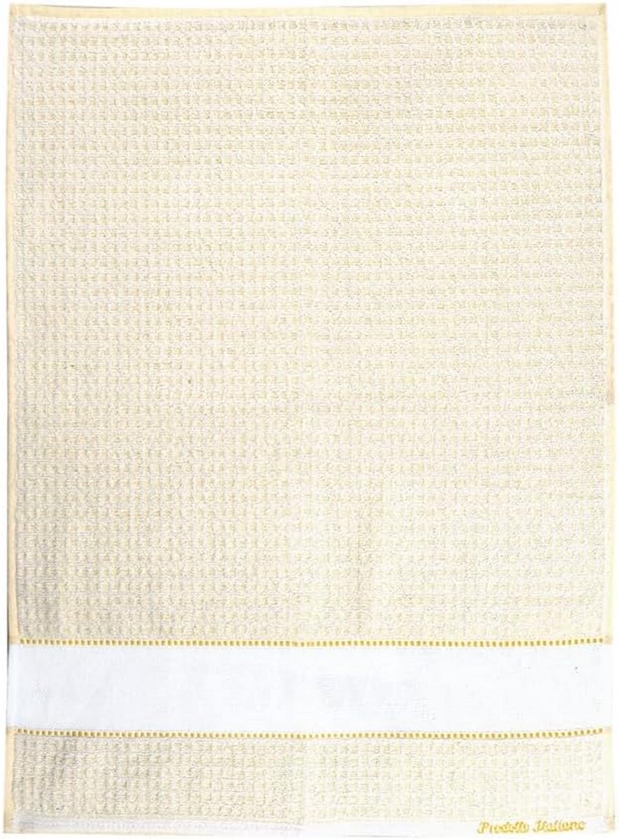 Theedoek Katoen Geel 50x70 cm met Instoop Voor Borduren Absorberend