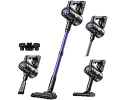 Draadloze Steelstofzuiger – Handstofzuiger – HEPA Filtratie – 30000Pa Zuigkracht – LCD Display - Met accessoires