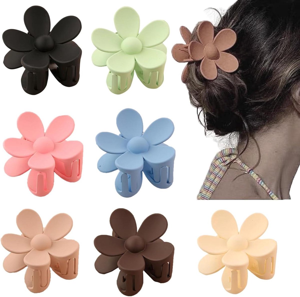 VVGoods - Antislip bloem klauw clips voor medium dik haar - Hawaiiaanse haaraccessoire