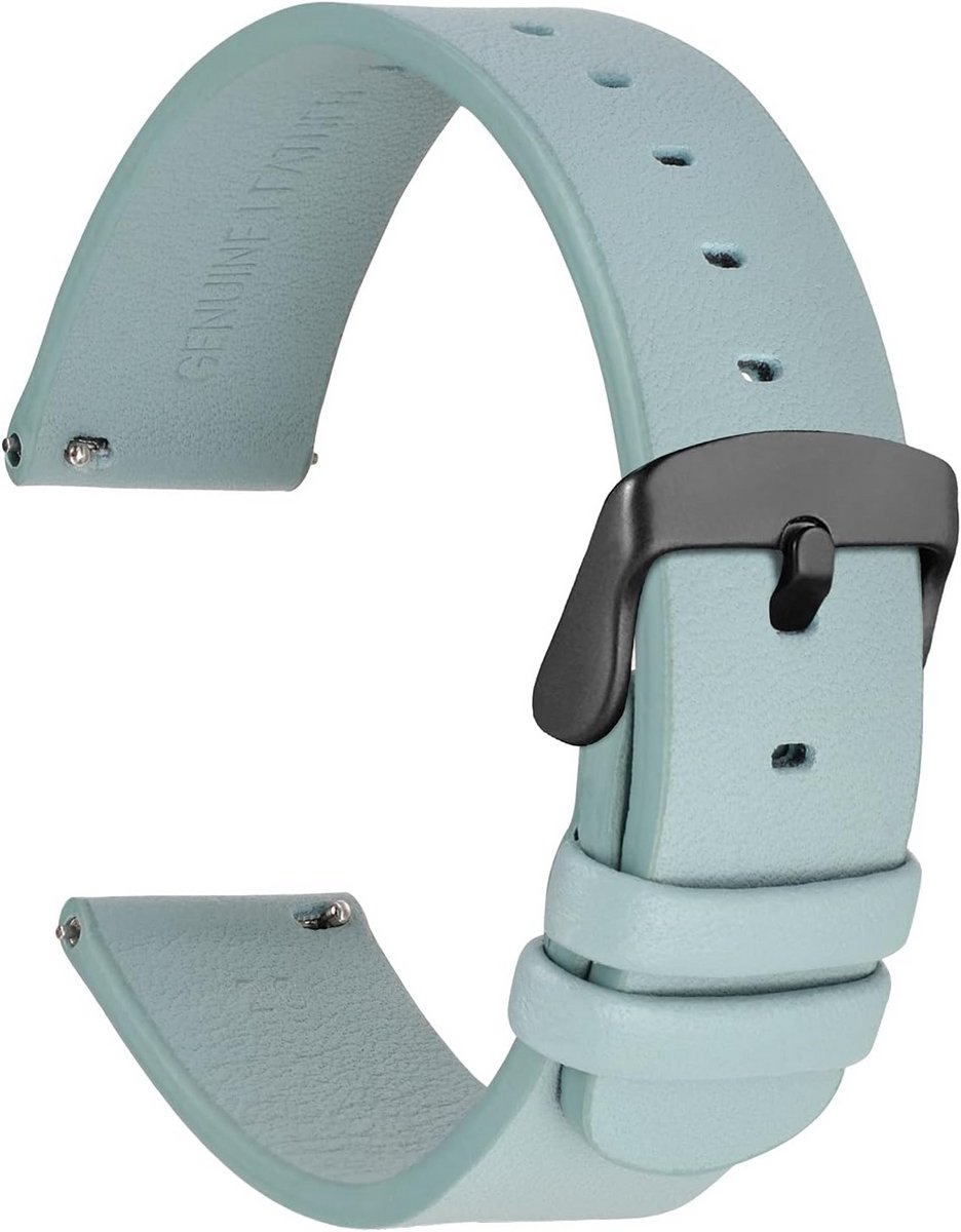 Dunne Platte Horlogebandjes van Leer voor Heren en Dames - Reservebanden in 18, 20, 22 mm