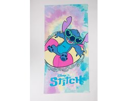 Disney Lilo en Stitch Rainbow Waves badhanddoek, strandhanddoek 70x140cm (Snel Drogend)
