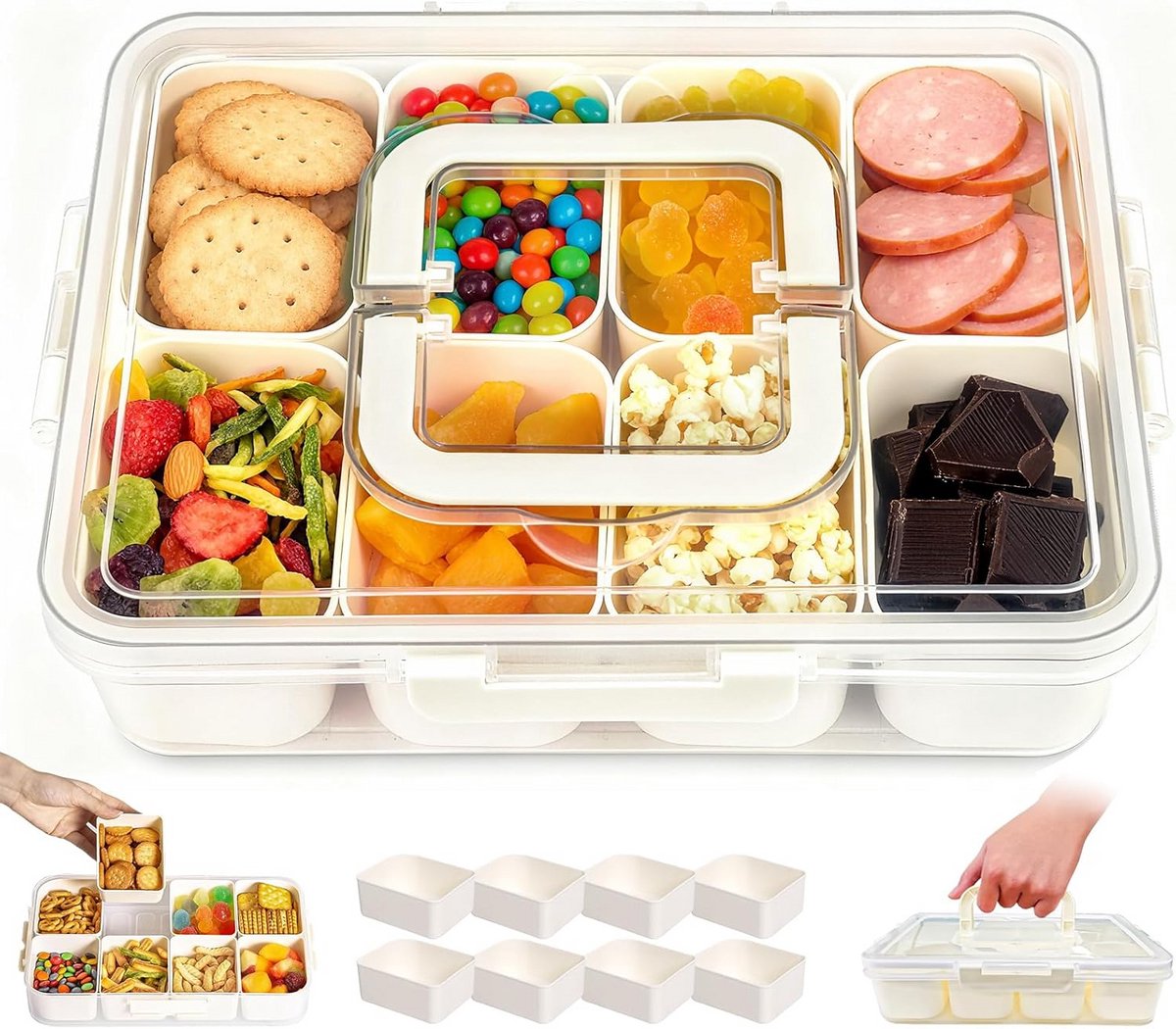 Stijlvolle Fruitschaal met Deksel - Multifunctionele Presenteerschaal
