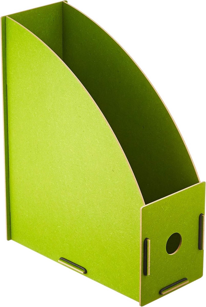 Houten Staande Organizer voor Briefpapier en Documenten - Grasgroen