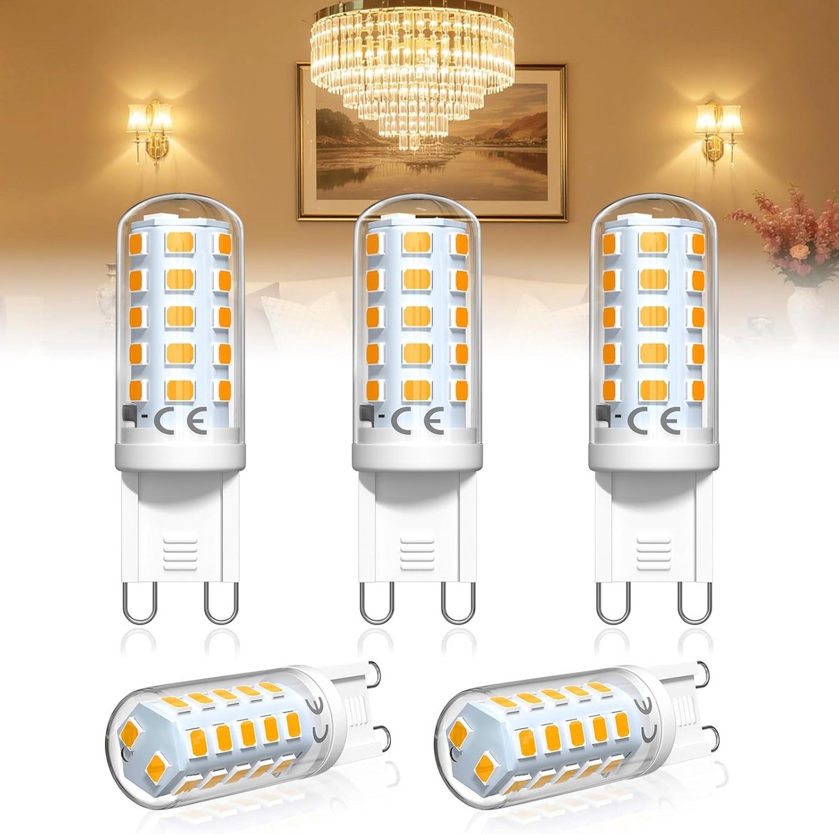 Dimbaar LED Lamp G9 Amber 2200K Warm Wit Energiebesparend Flikkervrij Vervangt 40W