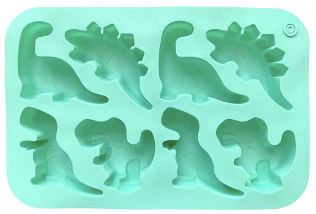 KimDo - Siliconen Dino Mal - 8 Vormen - Bakvormen -Dinosaurus - Cakevorm - Bakken