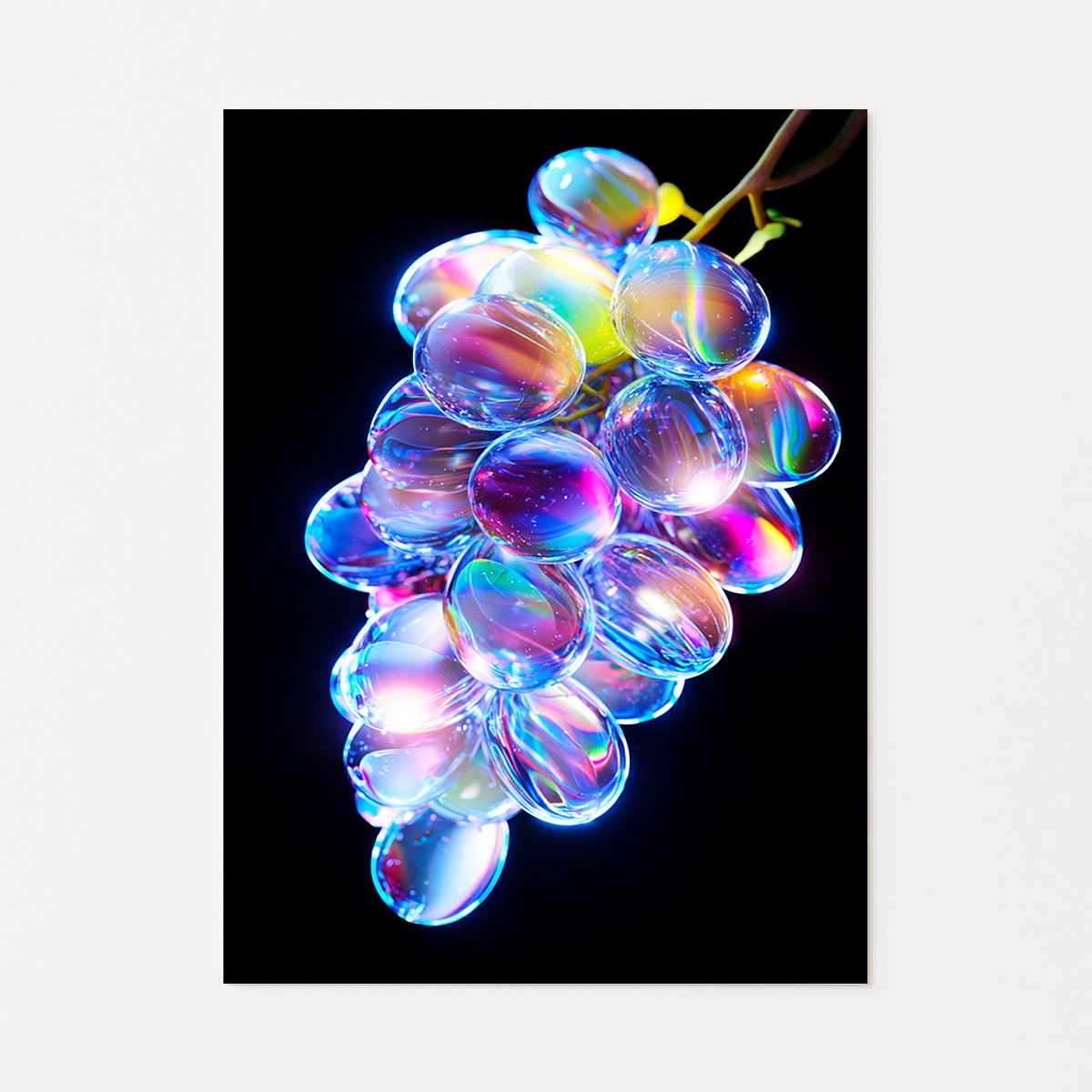 Druif muurdecoratie – wanddecoratie klassiek – poster slaapkamer – 100x150 cm