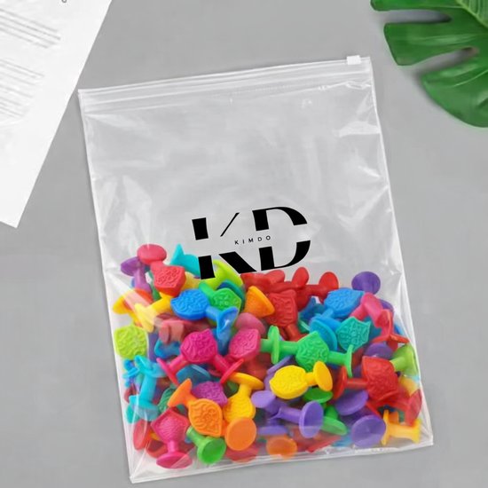KimDo - Silicone Zuignap Speelgoed 25 stuks - Sensorisch - Vliegtuig - Onderweg - Kleurrijk - Bad Speelgoed - Bouwspeelgoed Peuters en Kleuters van Merkloos — afbeelding 3