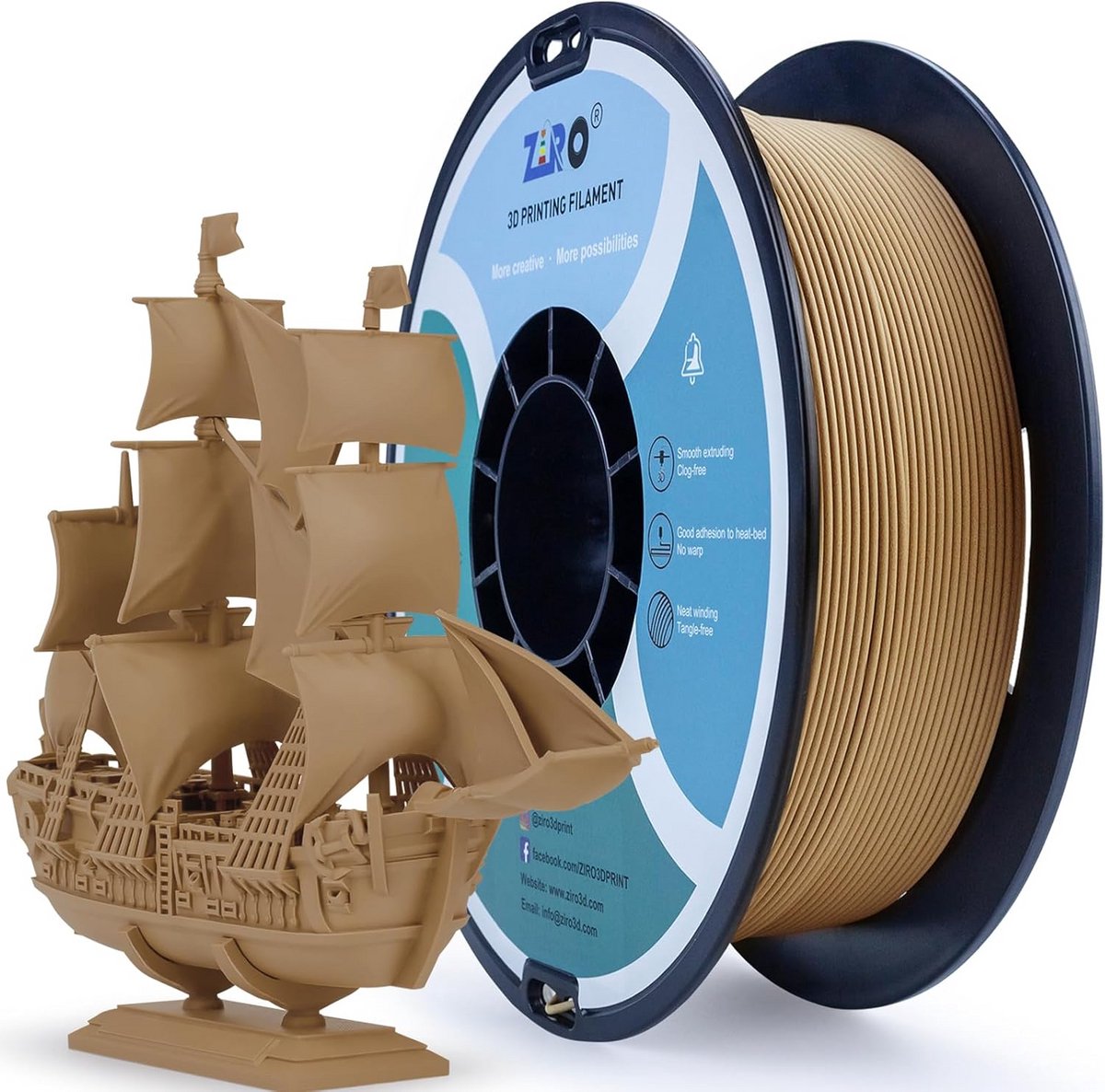 Mat PLA Filament 1.75mm 1KG voor 3D Printer - Hoge Taaiheid en Precisie
