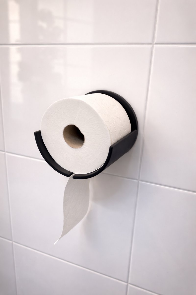 WC Rolhouder voor Wandmontage – Modern Design – Zwart – Minimalistisch