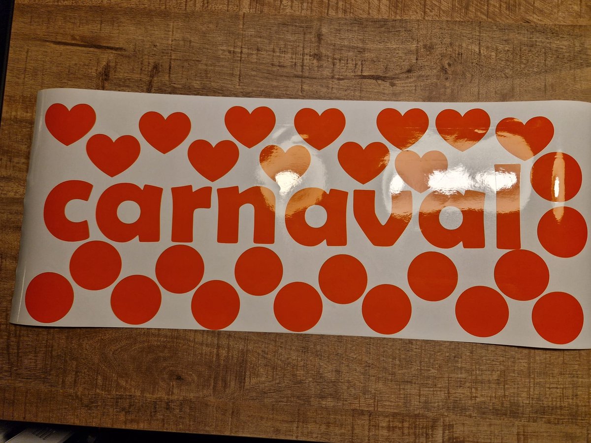 Herbruikbare statische raamsticker CARNAVAL
