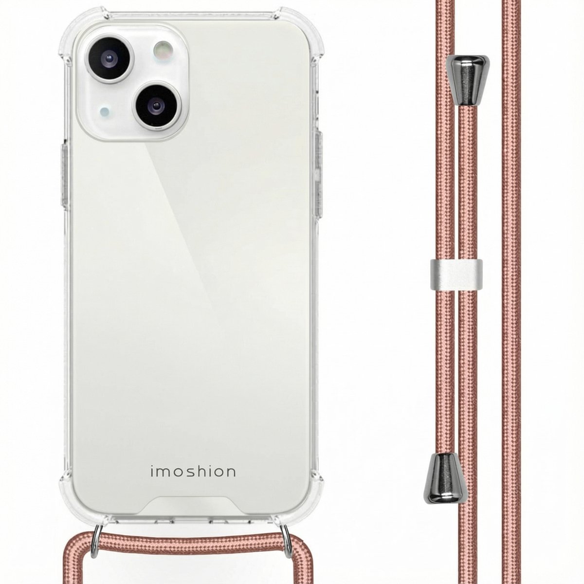 imoshion Hoesje - Geschikt voor Apple iPhone 13 - Backcover met koord - Rosé Goud