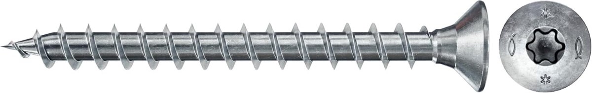 Famanu – Spaanplaatschroeven 3,0 x 25 mm met verzonken kop en steraandrijving, volledige schroefdraad, voor houtbewerking (200 stuks)