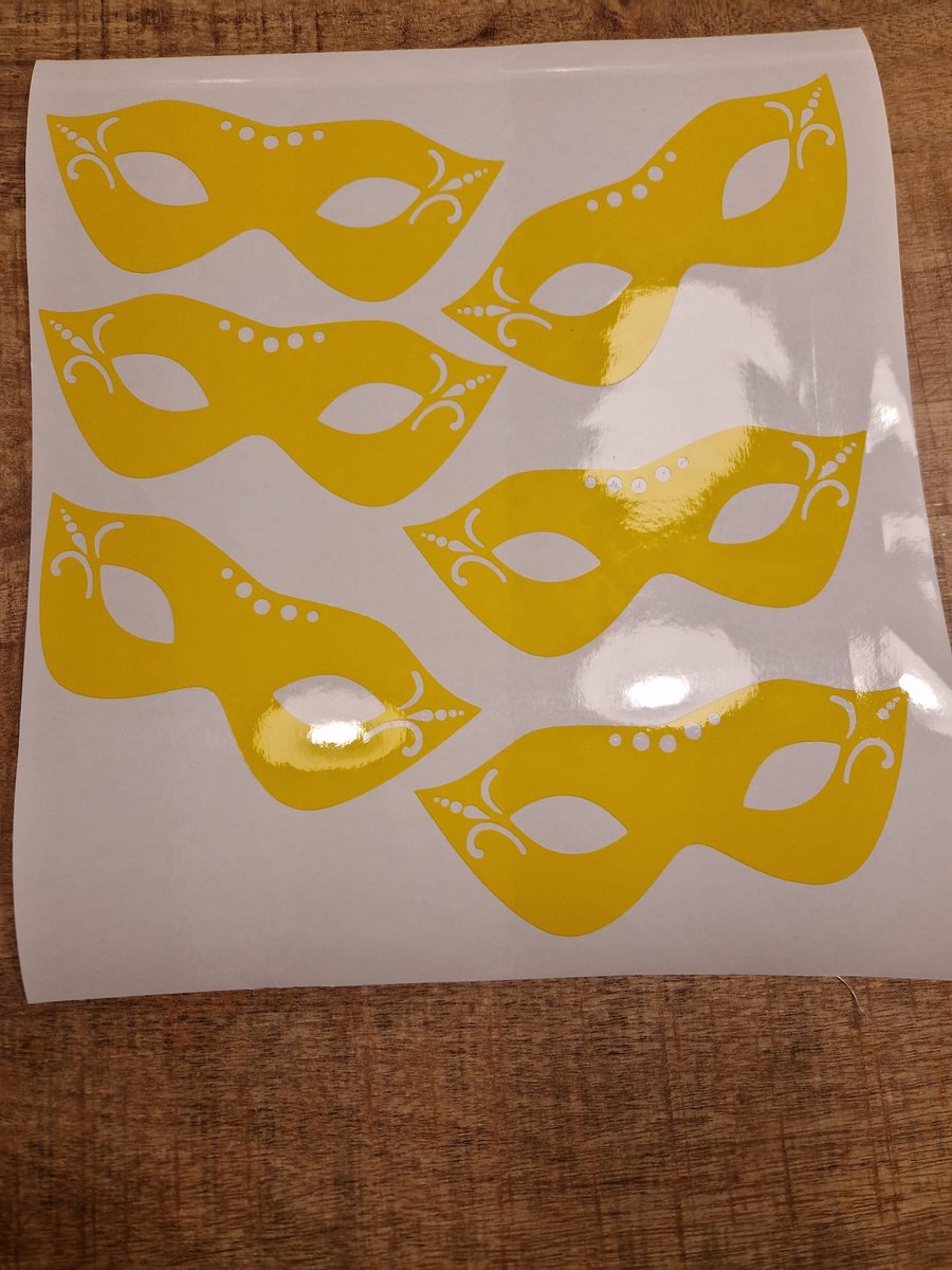 Herbruikbare statische raamsticker carnaval maskers