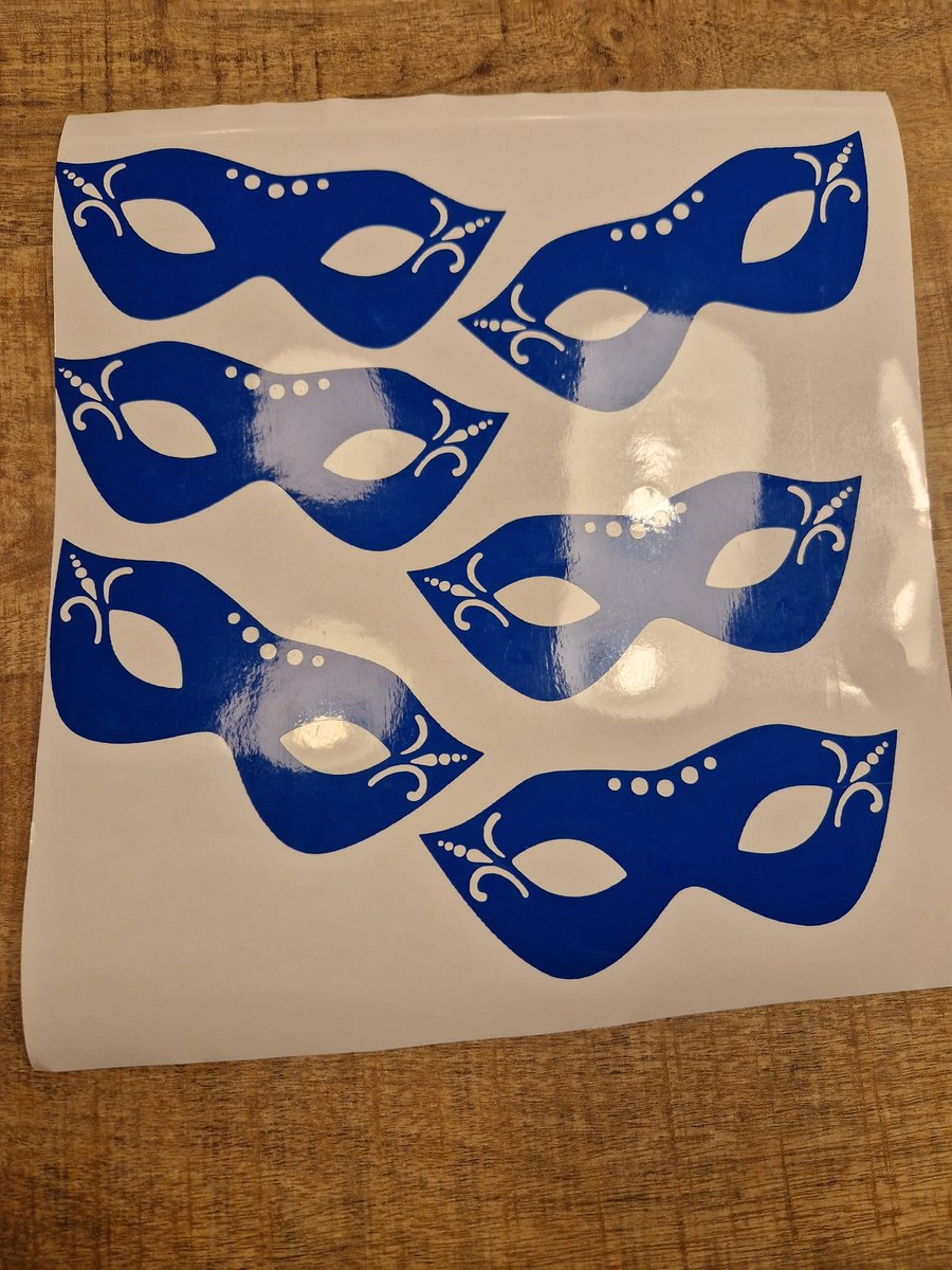 Herbruikbare statische raamsticker carnaval maskers