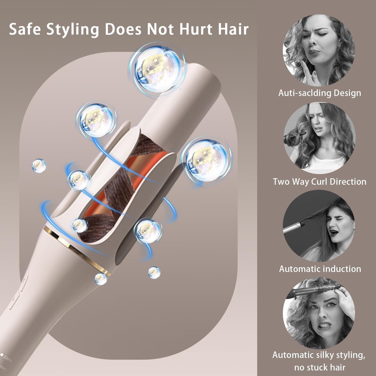 Automatische Krultang Keramisch met 4 Temperatuurstanden - afbeelding 3