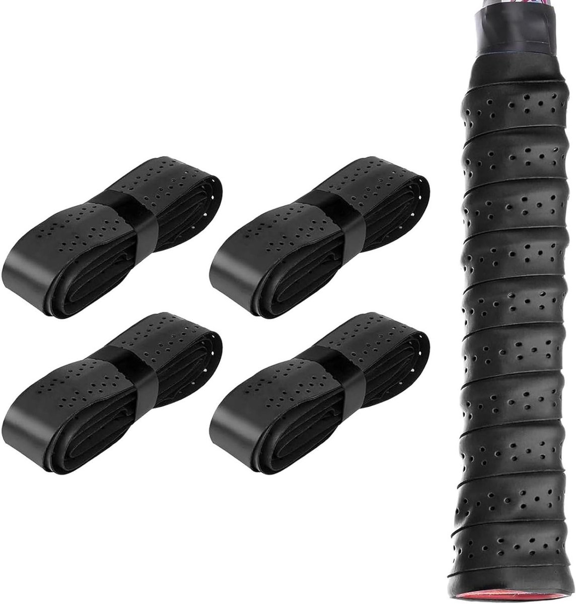 Anti-Slip Gripband - Tennis Grips - Ademend - Racket Grip Tape - Overgrip - Gripband voor Tennis en Badminton - Zelfklevend - Gripbanden - Geschikt voor Squash