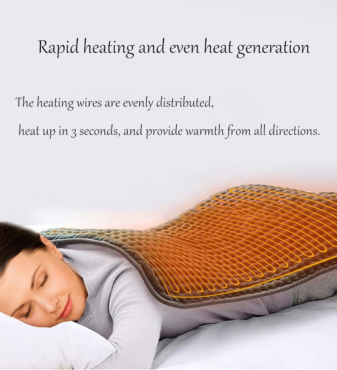 Elektrische Nek- en Schouderkussen met 9 Temperatuurniveaus - afbeelding 3