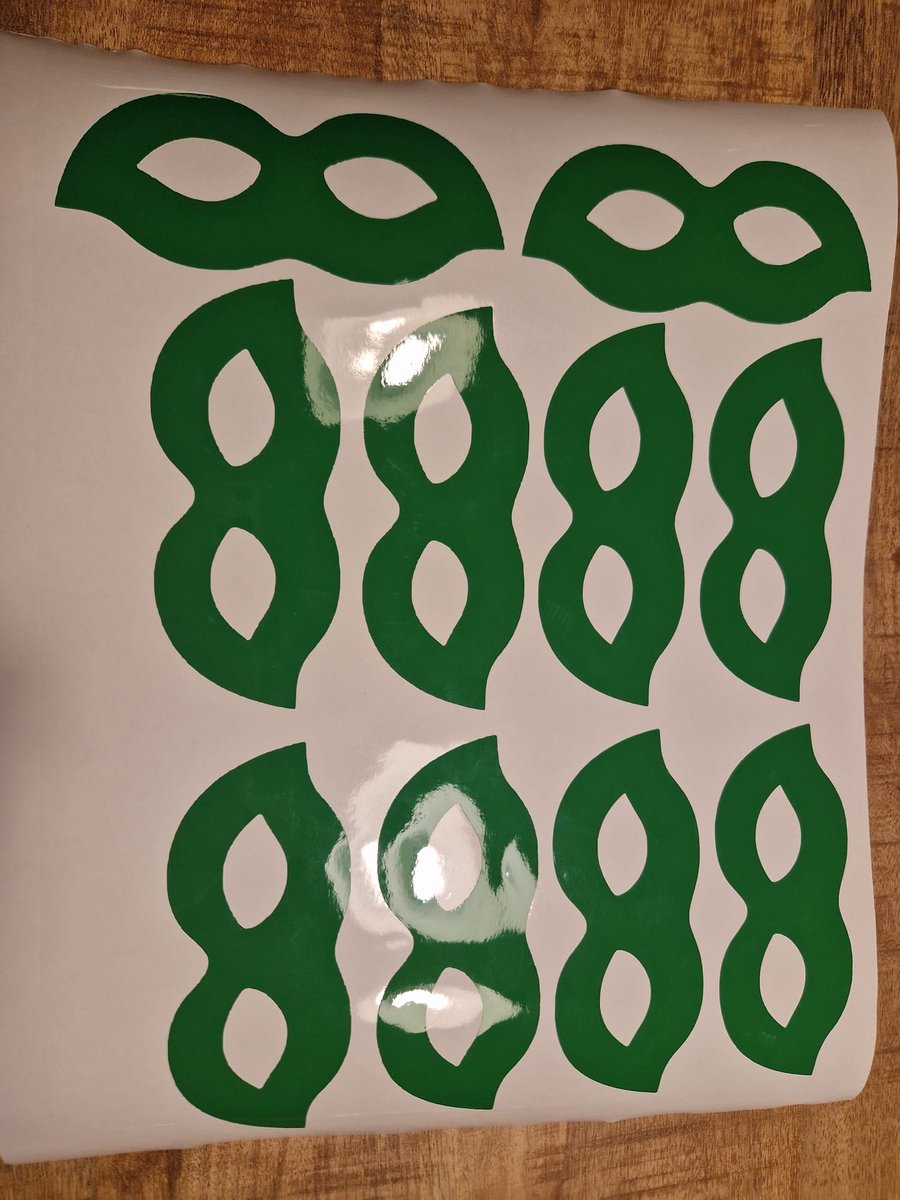 Herbruikbare statische raamsticker carnaval MASKERS
