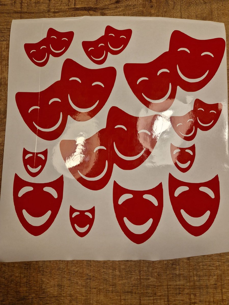 Herbruikbare statische raamsticker carnaval MASKERS