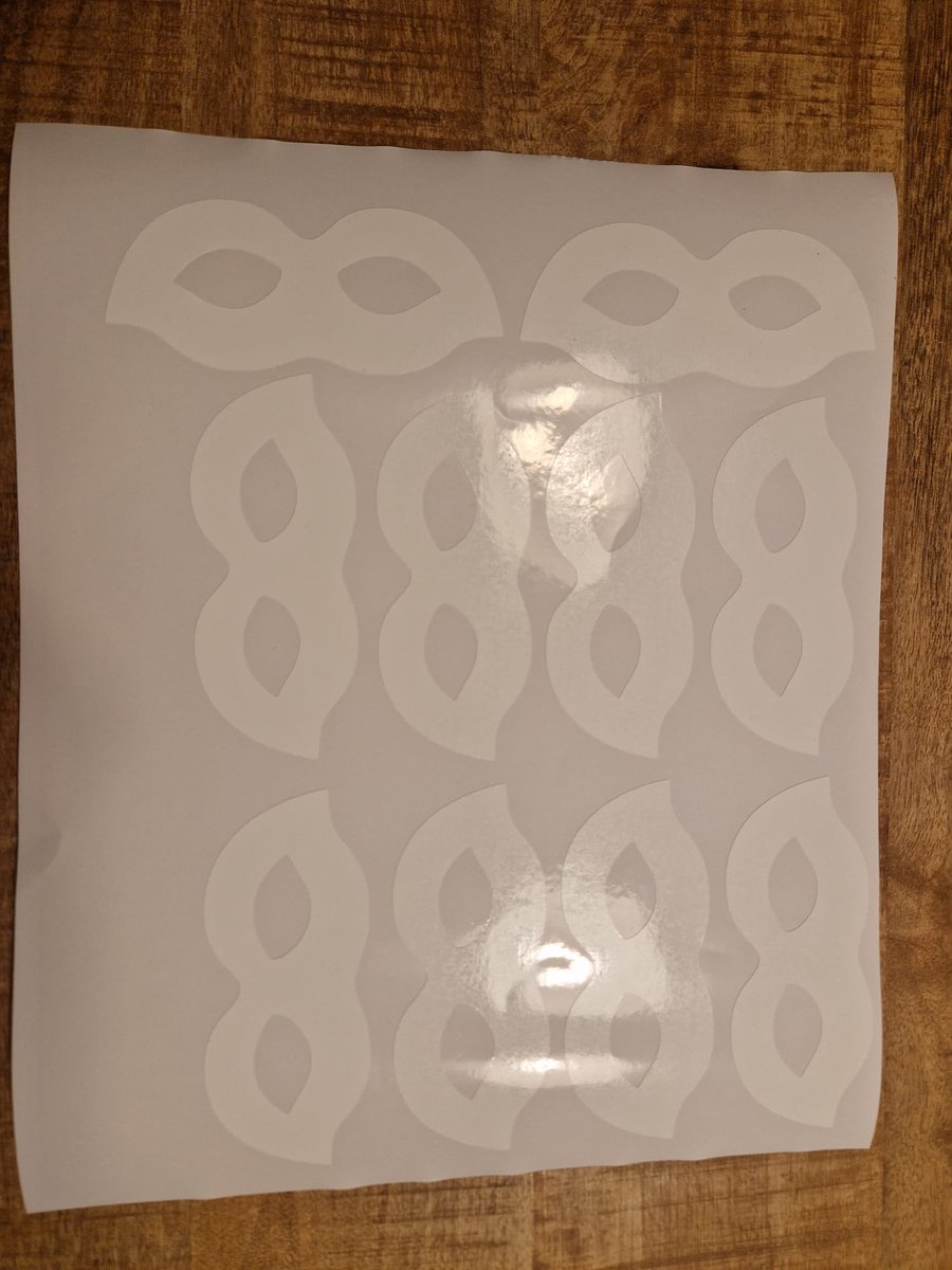 Herbruikbare statische raamsticker carnaval MASKERS