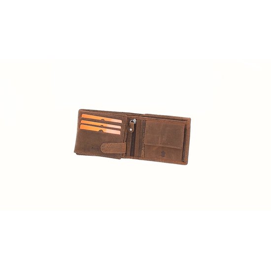 Portemonnee Heren Leer – Portemonnee Dames – Leren Portemonnee Bruin – RFID Anti Skim – Pasjeshouder Heren – 11 Pasjes – Echt Leren Portemonnee