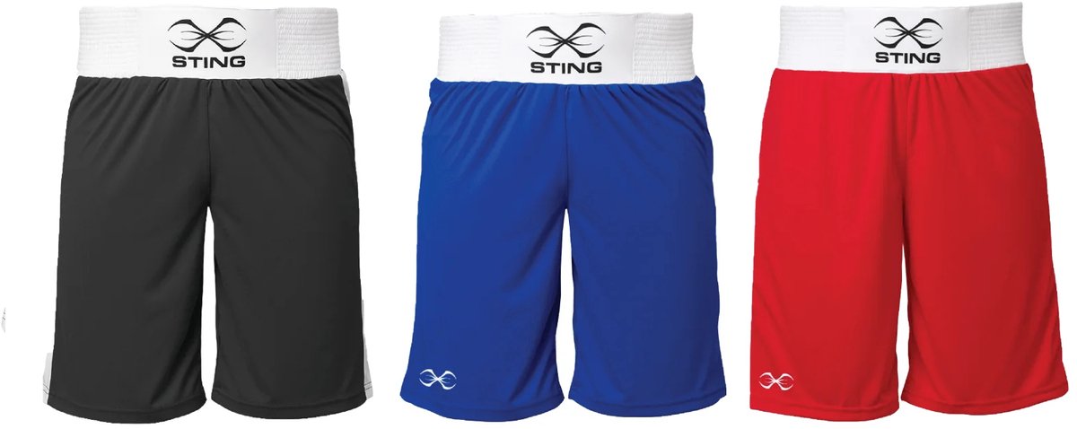 STING Boksshort Unisex wedstrijd | Blauw (Maat: L)